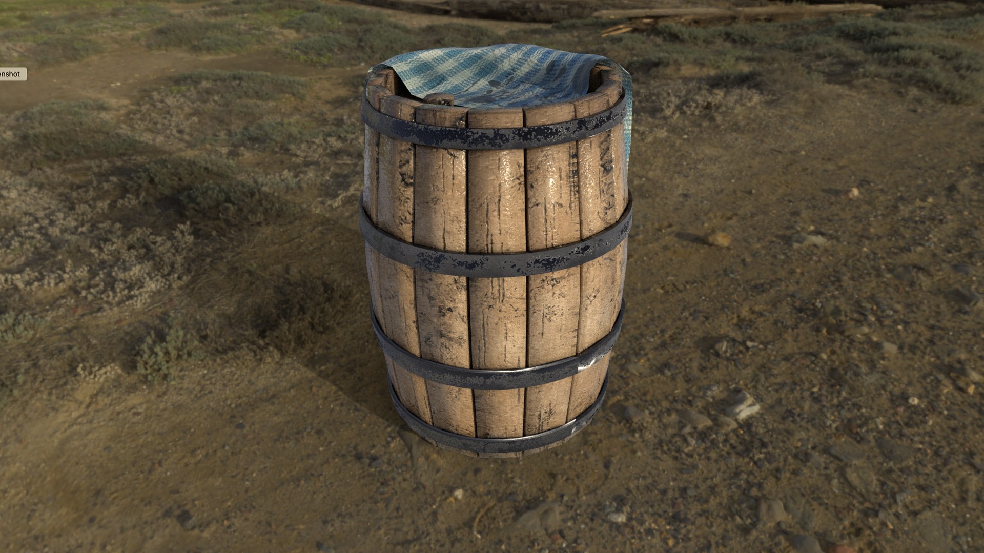 Barrel With Rag Model - TurboSquid 2162165