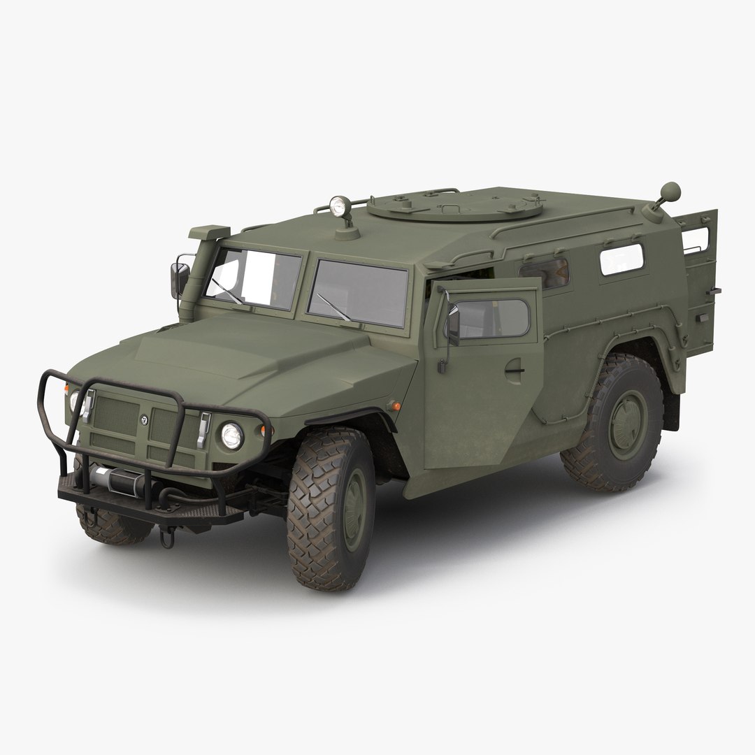 Russian Mobility Vehicle GAZ Tigr M Rigged 3D model preview
