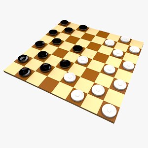 Wood Checkers model