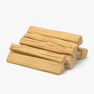 split wood logs 3d model