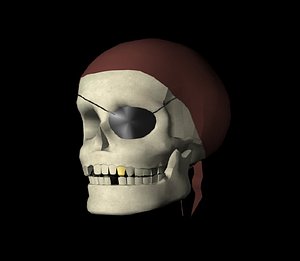 pirate skull 3d model