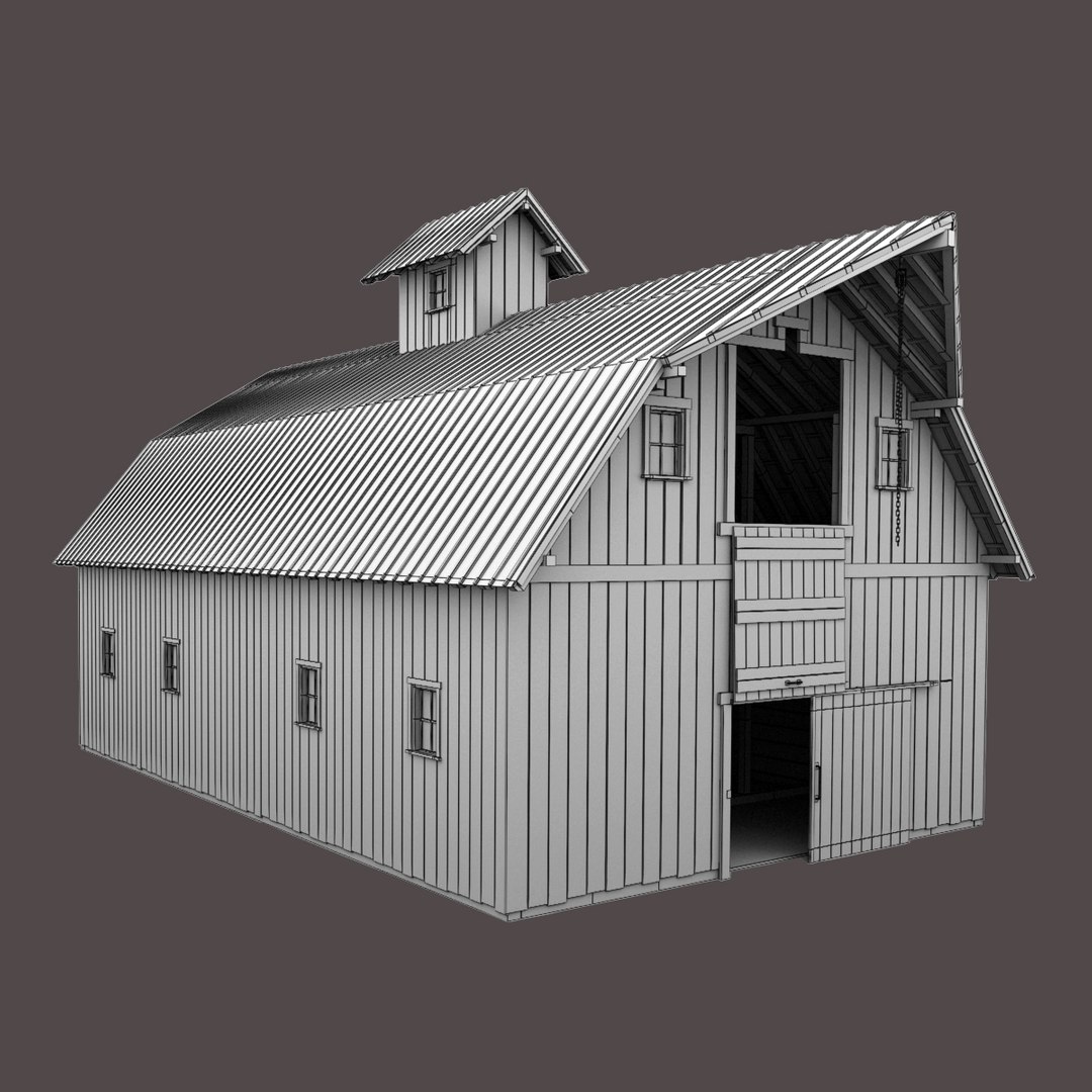 Old Farm Red Barn 3d 3ds