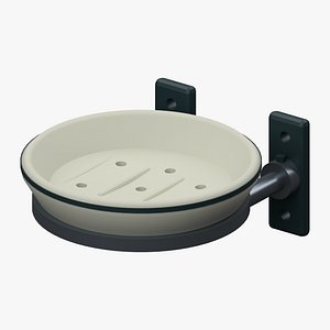 Wall Soap Dish with Drain Holes and Twin Support Arms