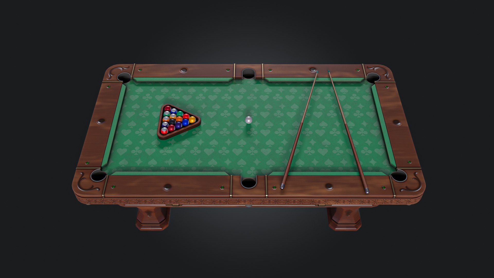 3D Pool Table - TurboSquid 2165871