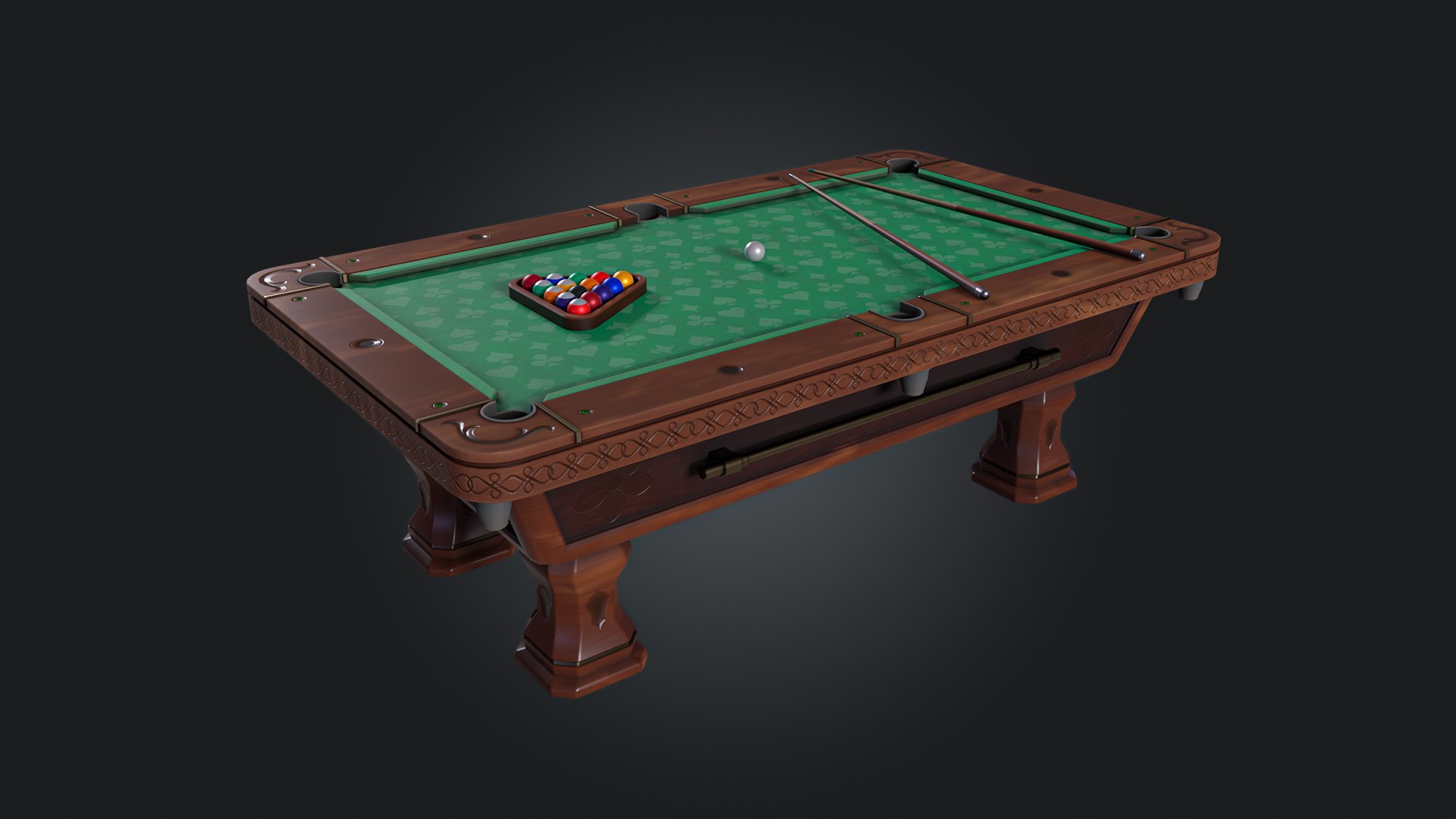 3D Pool Table - TurboSquid 2165871