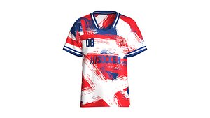 3D Men Abstract Brush Stroke Sublimation Soccer Jersey