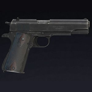 M1911 Pistol Low Poly