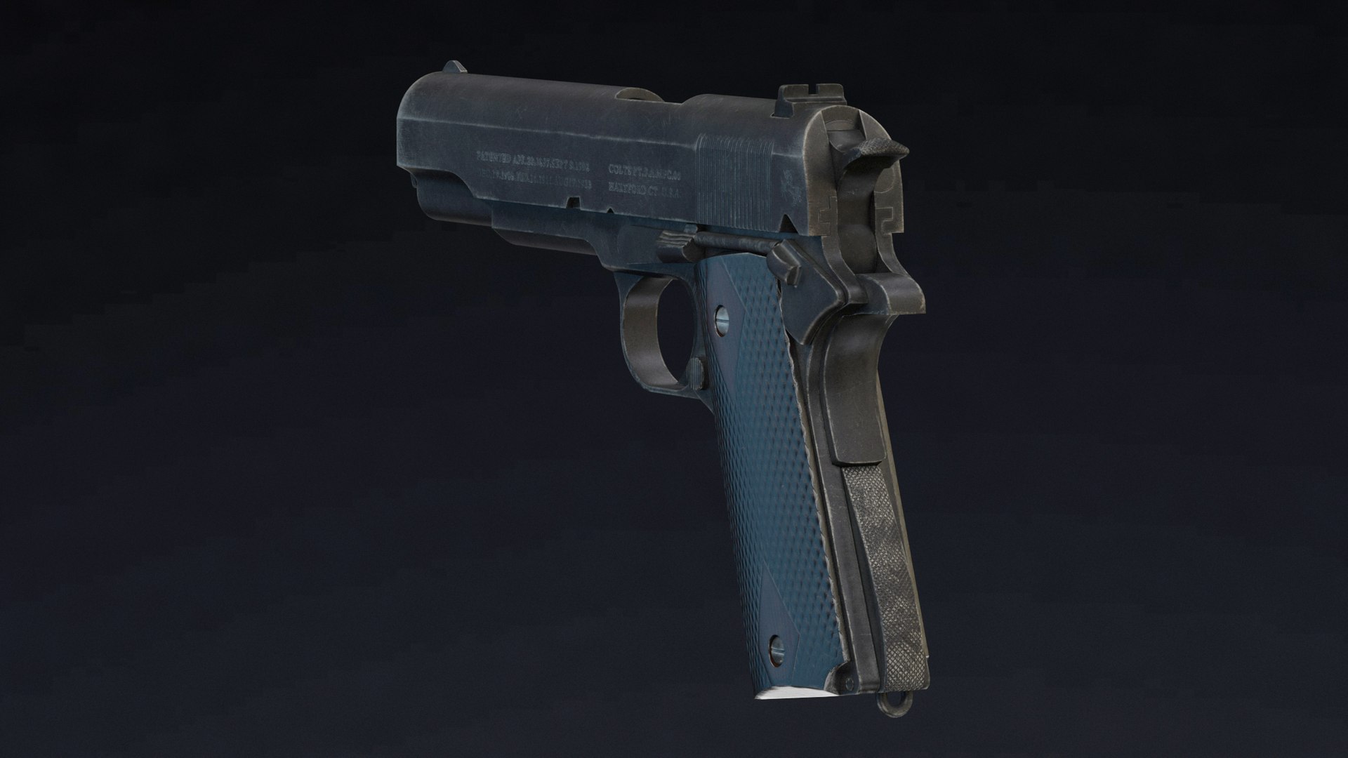3D M1911 Pistol Low Poly https://p.turbosquid.com/ts-thumb/hJ/qPL6B3/M1/m1911pistollowpoly002/jpg/1649428804/1920x1080/fit_q87/98f3f95a0f46c704a9786b88a02ae3cf8cc35751/m1911pistollowpoly002.jpg