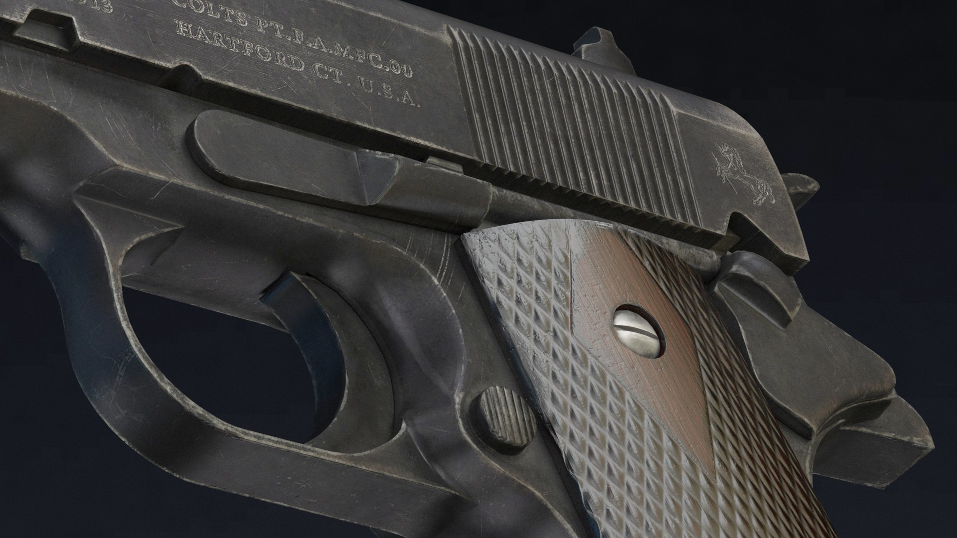 3D M1911 Pistol Low Poly https://p.turbosquid.com/ts-thumb/hJ/qPL6B3/Tu/m1911pistollowpoly014/jpg/1649429070/1920x1080/fit_q87/a8e0ef40fcd6b9152889d5d9d850a28cf66fb327/m1911pistollowpoly014.jpg