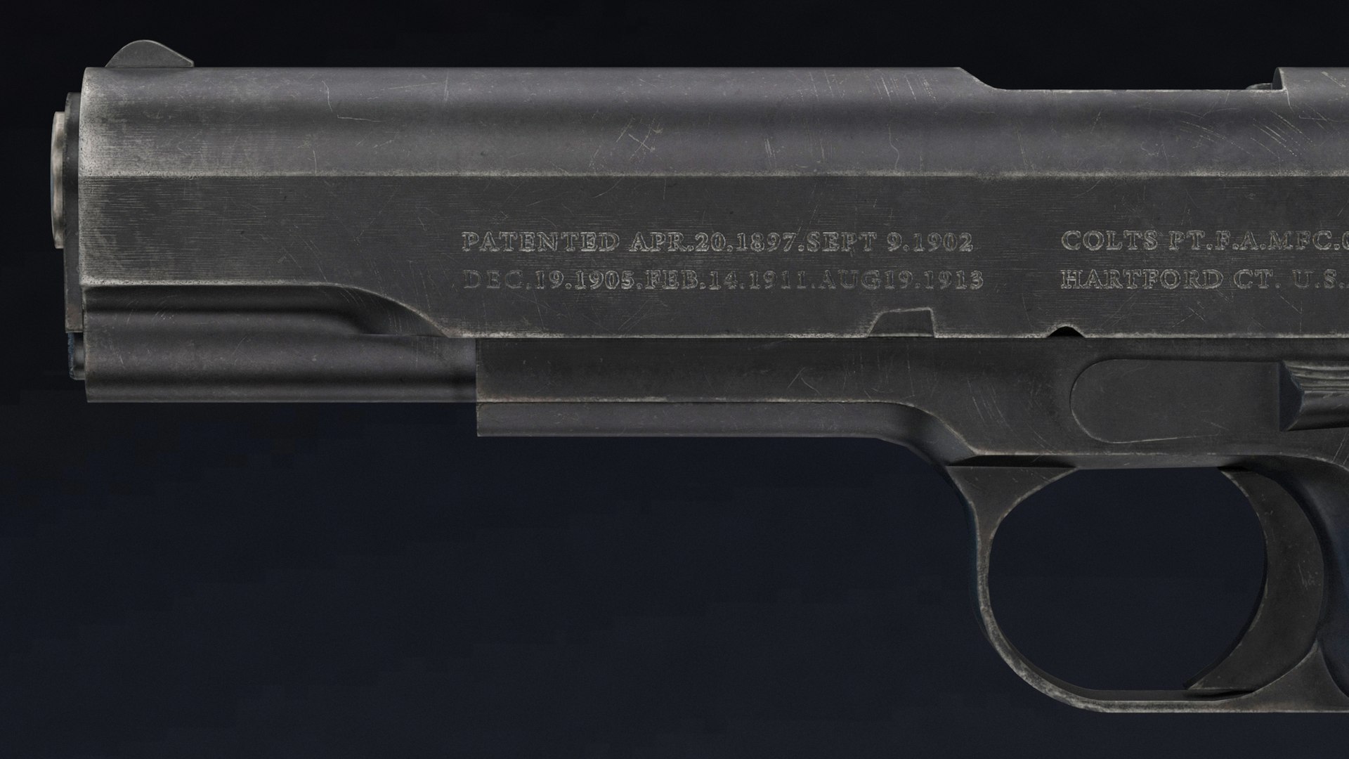 3D M1911 Pistol Low Poly https://p.turbosquid.com/ts-thumb/hJ/qPL6B3/ga/m1911pistollowpoly008/jpg/1649429017/1920x1080/fit_q87/efb01370eb73d5931761148e673b53468836b4f5/m1911pistollowpoly008.jpg
