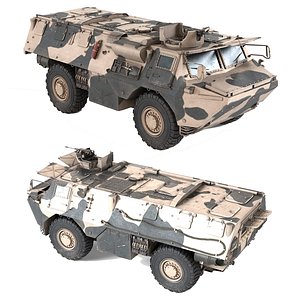 French VAB Armored Personnel Carrier 3D model