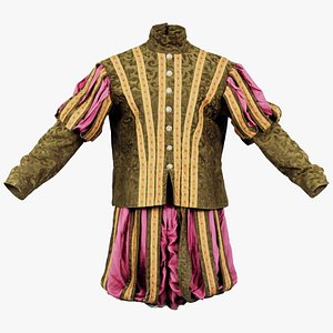 3D Triangle Decorated Historic Costume Remastered