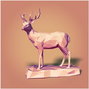 deer cartoon 3D model