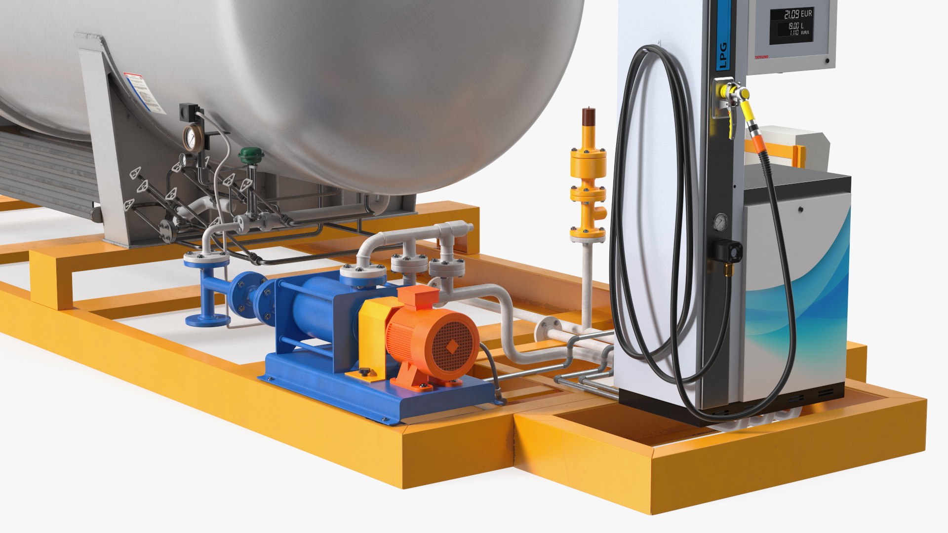 3D CHEMET SA Mobile Gas Station Machine LNG Dispenser model TurboSquid 1988228