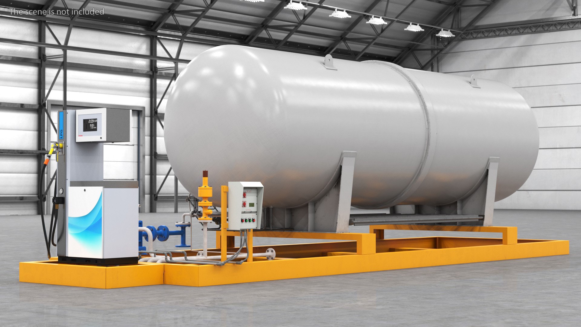 3D CHEMET SA Mobile Gas Station Machine LNG Dispenser model TurboSquid 1988228