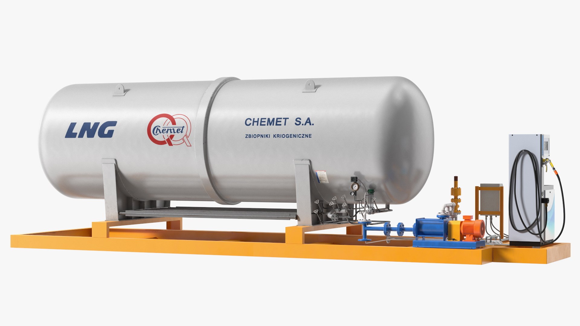 CHEMET SA Mobile Gas Station Machine LNG Dispenser 3D model preview
