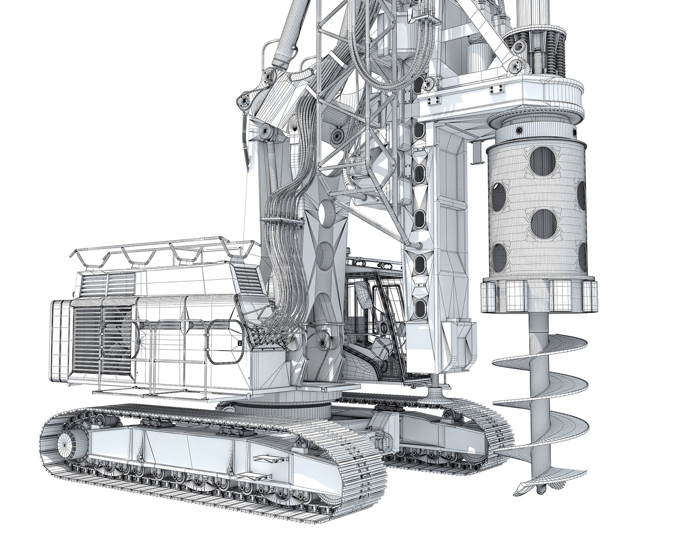 3D Rotary Drilling Rig model - TurboSquid 1897278