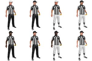 3D mega pack rigged football model