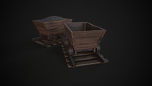 Trolley with Coal 3D model