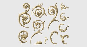 Acanthus Leaf Scroll Set