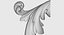 3D set acanthus leaf scrolls model