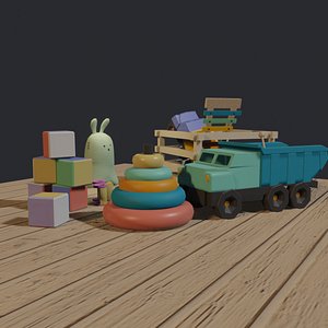 3D Collection of 8 toys
