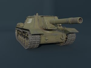 ready su-152 anti-tank self-propelled model