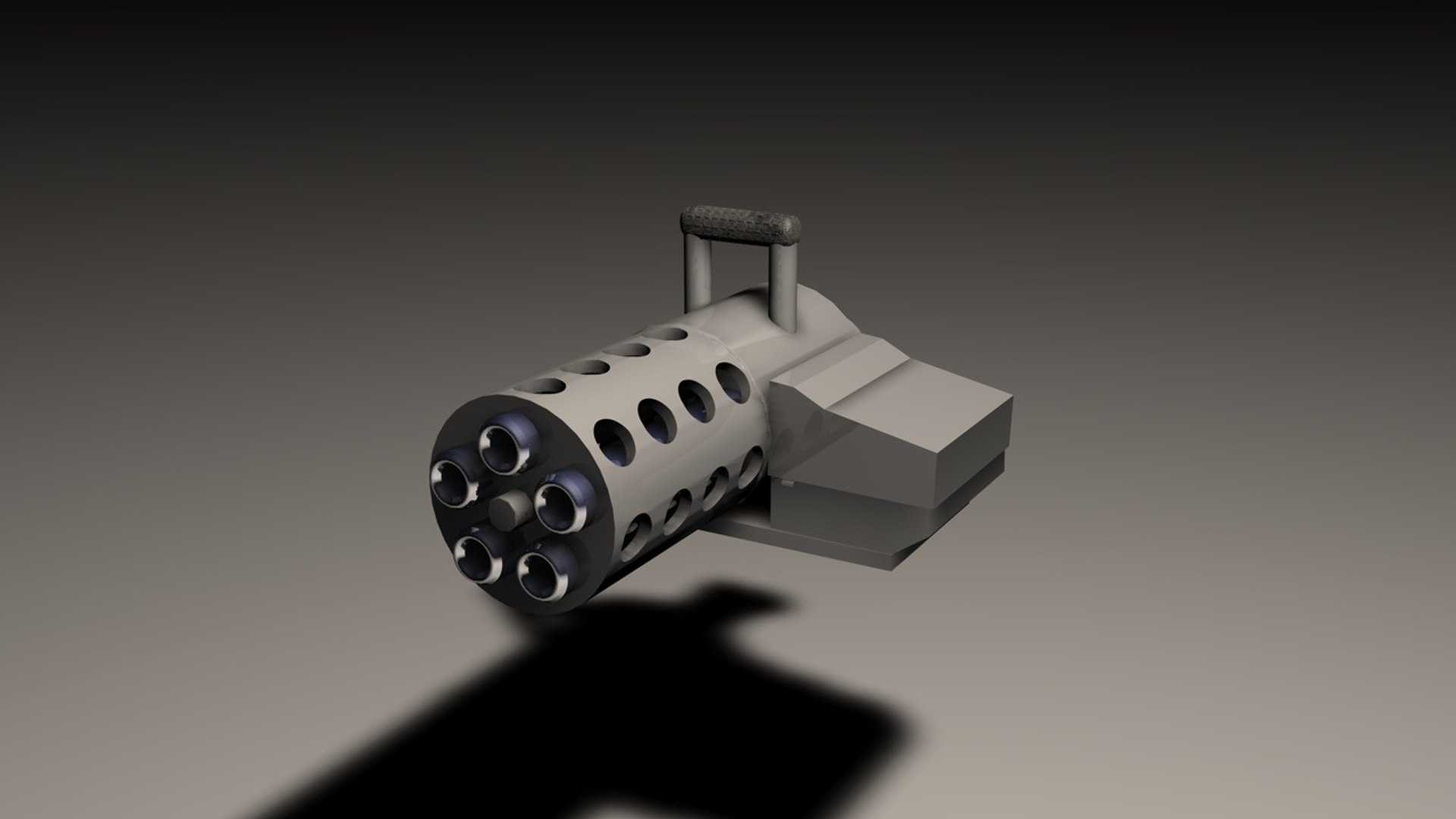 3d Chain Mini Gun Model