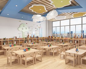 Kindergarten classroom Early Education Center Nursery Library Multimedia model