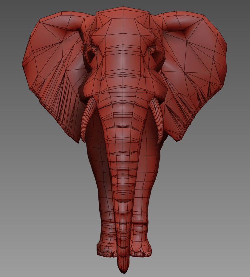 3d Model Rigged Elephant