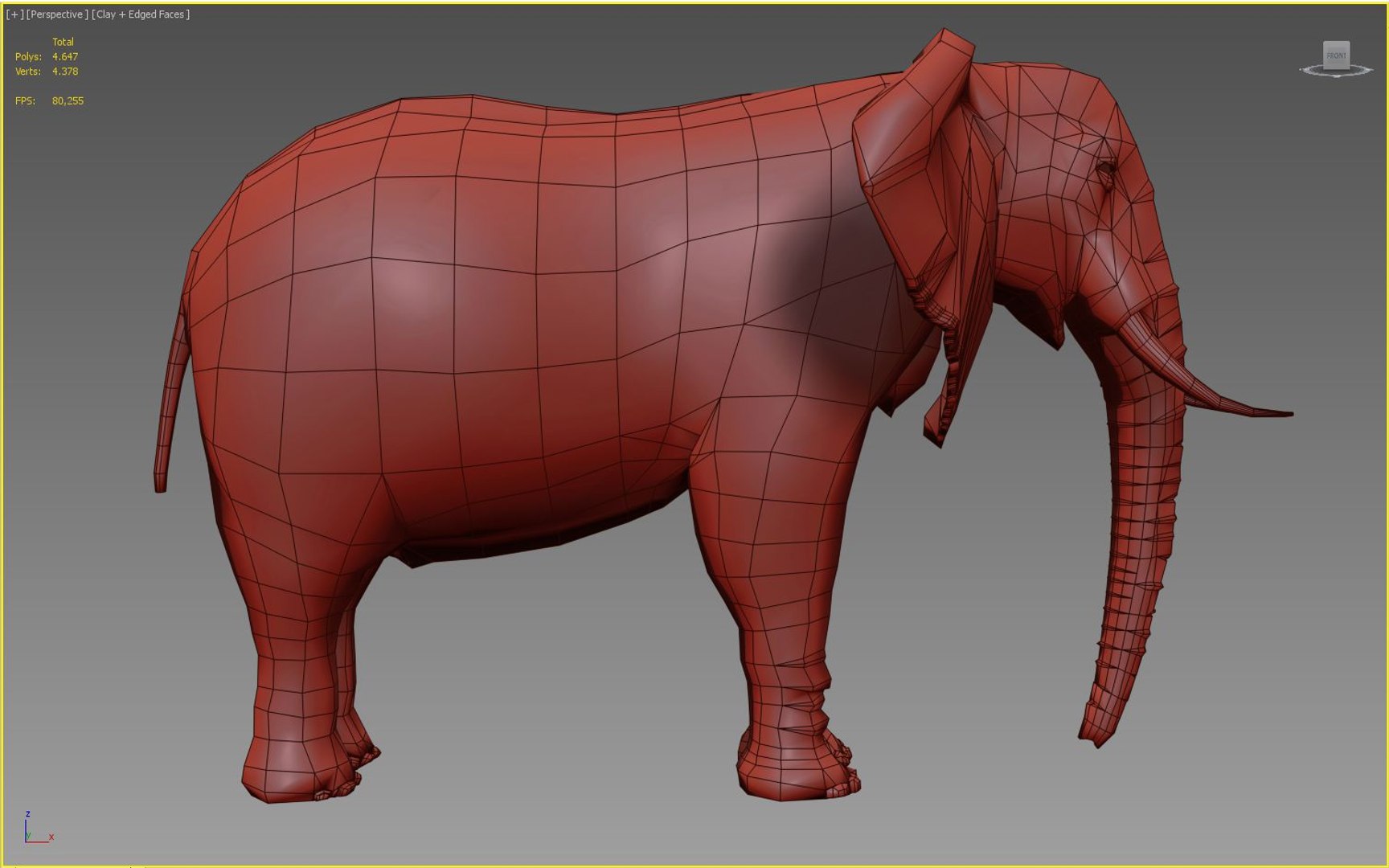 3d Model Rigged Elephant