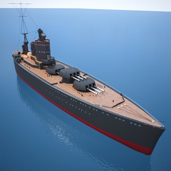 3D fantasy battleship - model