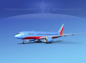 3d model airline boeing 787-8 787