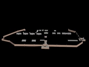 red fort delhi 3D