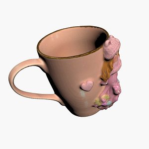 Pink Doll Cup 3D Scan model