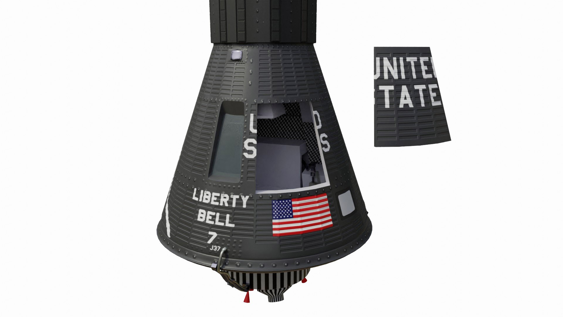 nasa mercury 4 capsule 3d model