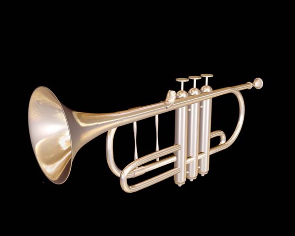 classic trumpet 3d model