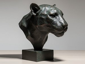 Jaguar Bust - 3D Print model 3D model