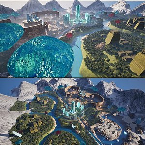 EcoCraft Scifi game Environment Unreal Engine 3D model