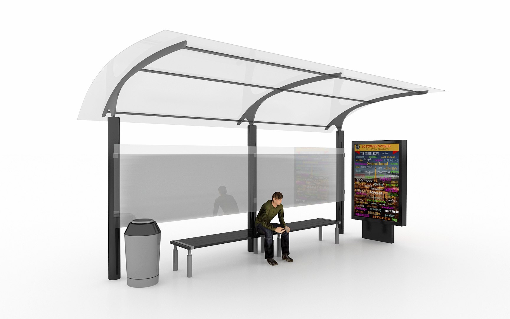 3D Bus Station - TurboSquid 1436374