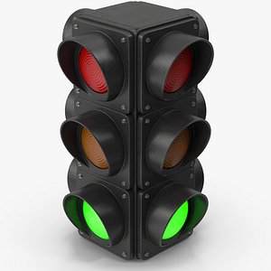 Green Traffic Lights 3D model