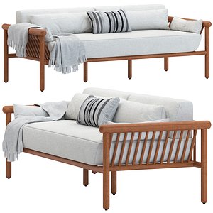 3D CB2 Binelli Teak Outdoor Sofa3dmax model