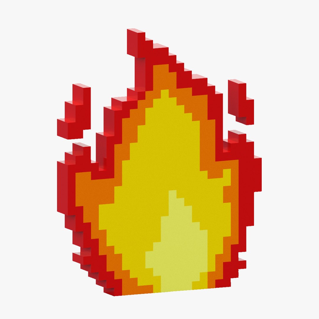 Voxel Fire 3D - TurboSquid 1970176