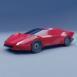 futuristic concept vehicle 3D model