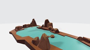 lake landscape - 3D model