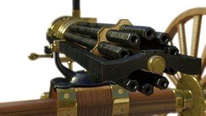 3D gatling gun model