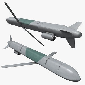 Kh 101 Air Launched Cruise Missile Gray Green 3D model