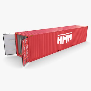3D 40ft Shipping Container HMM v2 model