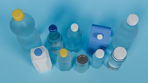 3D 10 Beverage Packaging model