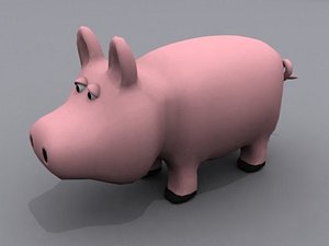 pig animals 3d max